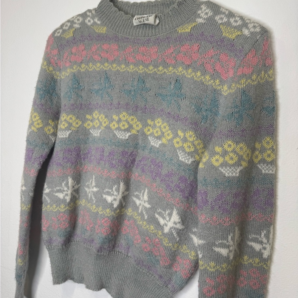 Pendleton Multicolor Patterned Crewneck Sweater - image 2
